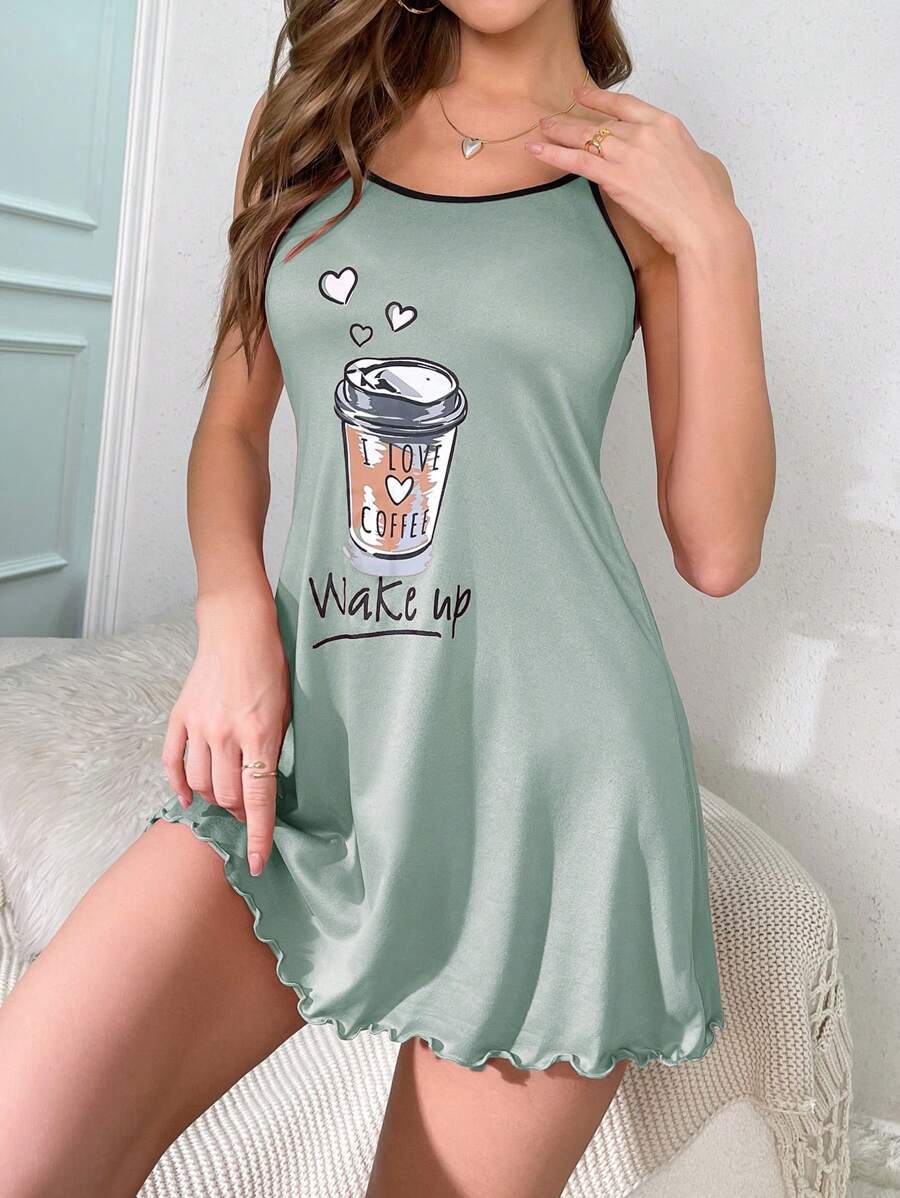 $17.47 - Sexy Lingerie: Erotic Multicolored Printed Chemise