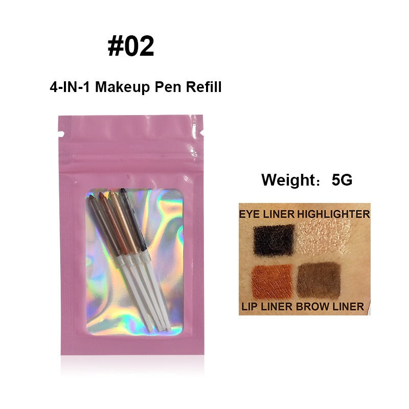 $8.14/11.98 - 4-in-1 Waterproof Eyebrow Pencil, for defining and shaping brows. Long-lasting, eyeliner and brow highlighter. Cosmetic makeup tool.
