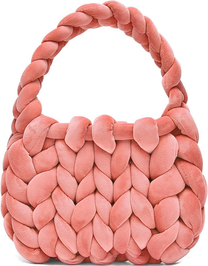 19.80 USD - Sac de facteur portatif tissé à la main avec un noyau en velours cristal.