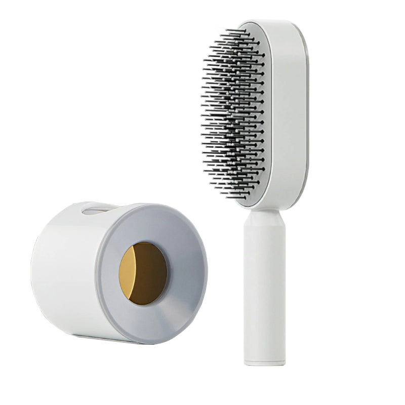 Peigne à coussin d'air amélioré avec système de pression pour un nettoyage facile, idéal pour les cheveux longs des femmes. Peigne de massage avec coussin d'air.