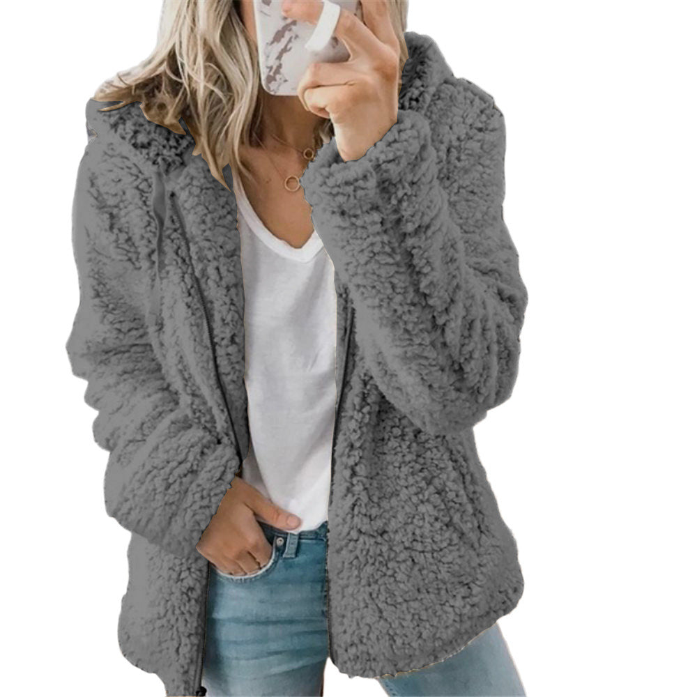 Women's Hooded Wool Coat, Autumn/Winter Outerwear