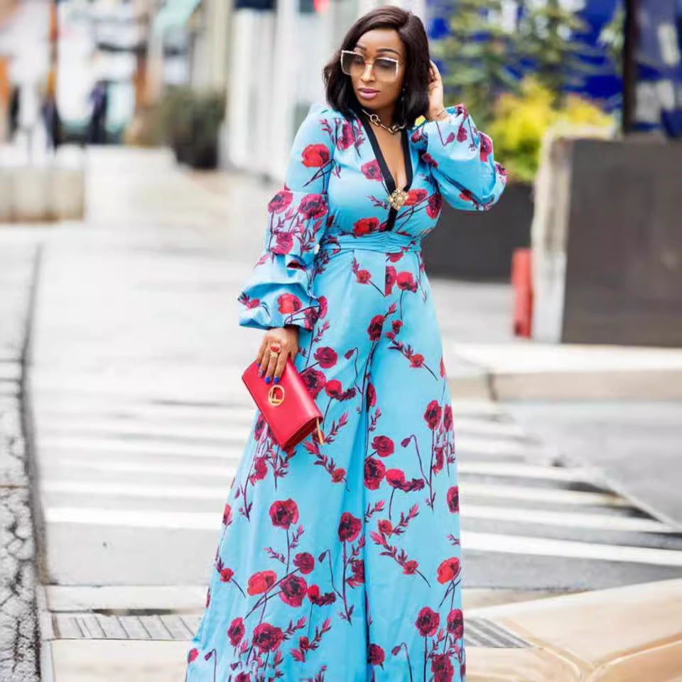 Combinaison-pantalon longue élégante pour femme – Style mode africaine