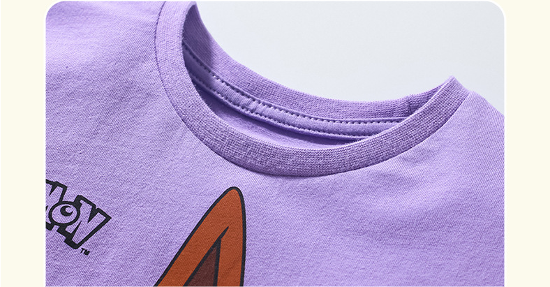 15.12 USD T-shirt d'été en coton tricoté pour enfants, motif dessin animé mignon.