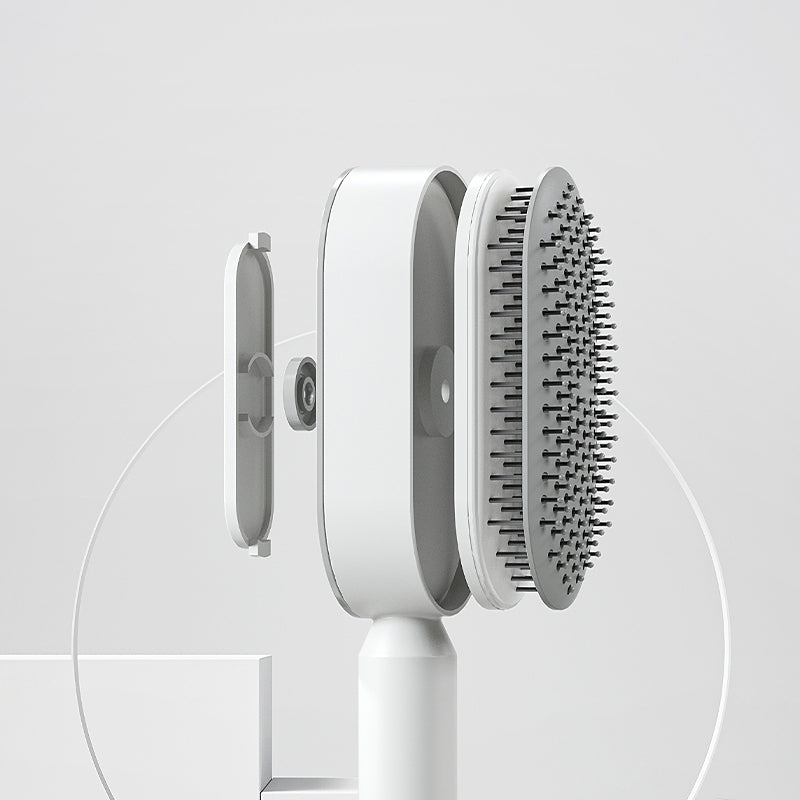 Peigne à coussin d'air amélioré avec système de pression pour un nettoyage facile, idéal pour les cheveux longs des femmes. Peigne de massage avec coussin d'air.