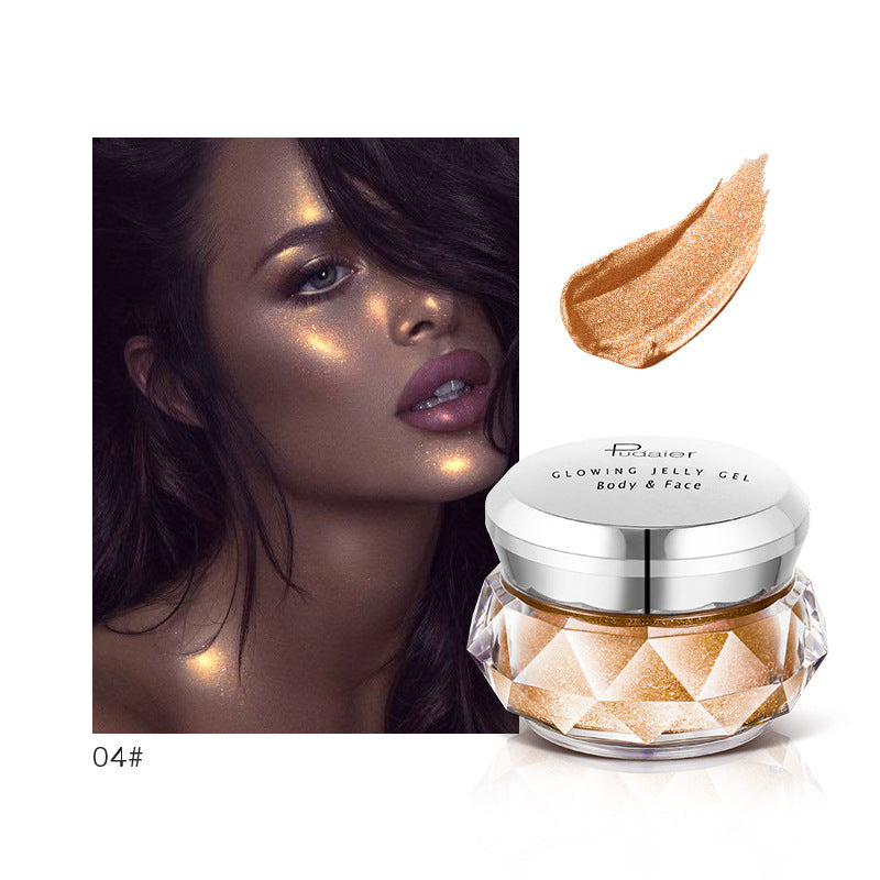 Iluminador, gel iluminador facial y corporal Pudaier Jelly Gel, sombra de ojos sirena
