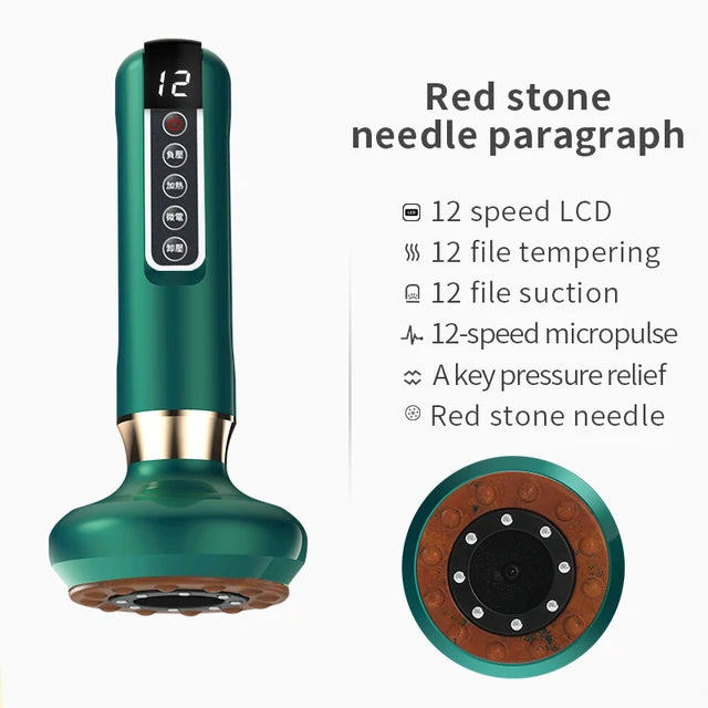 Electric Cupping Gua Sha Anti-Cellulite Massager, Beauty and Wellness Care, Slimming Massage with Infrared Heat