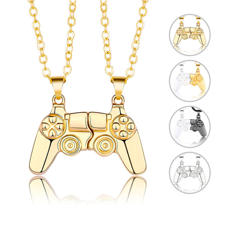 16,88 USD - Collier magnétique pour couple, poignée de console de jeux, collier en pierre de magnétite, cadeau pour homme et femme