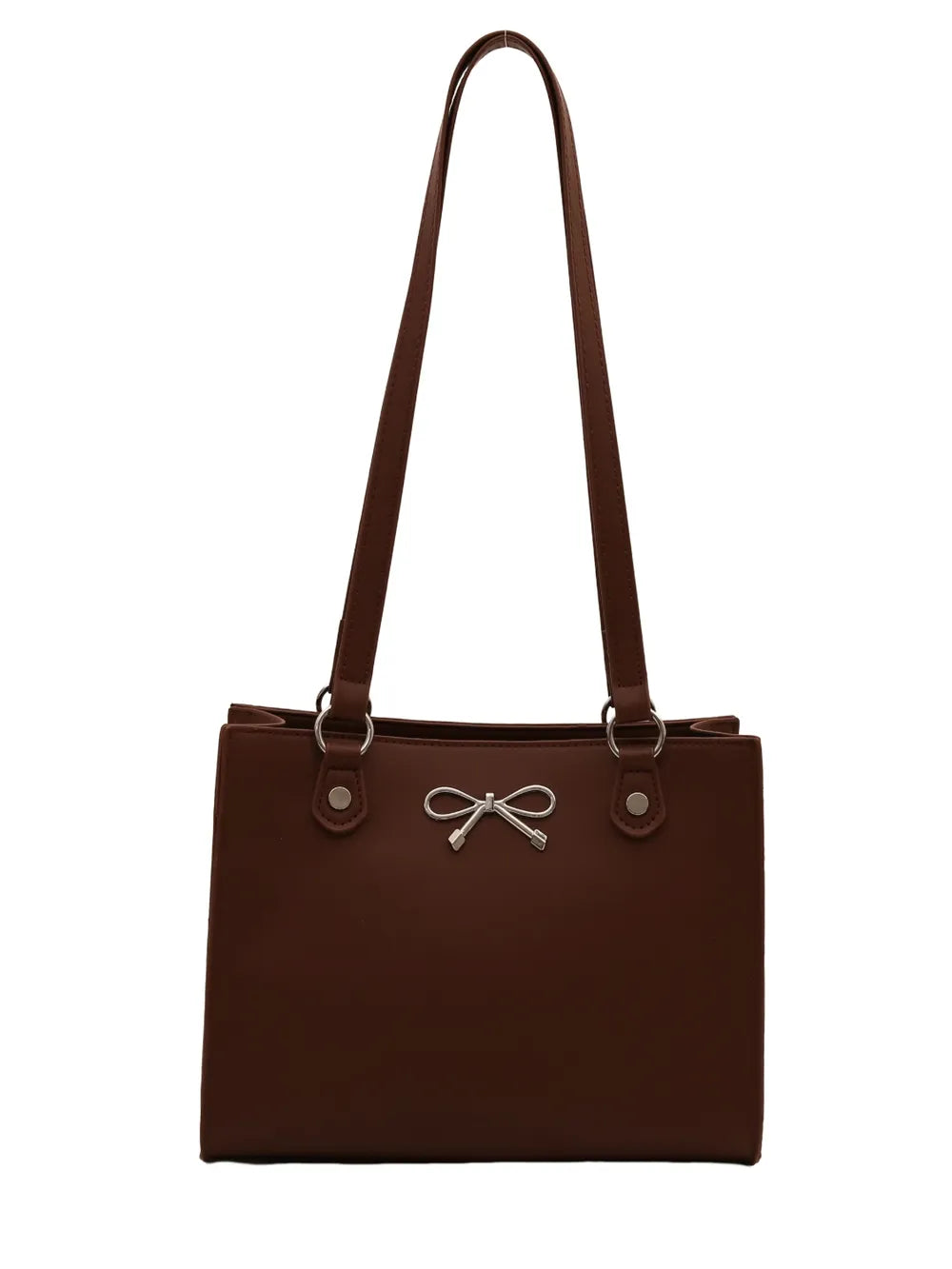 PU leather bag with bow