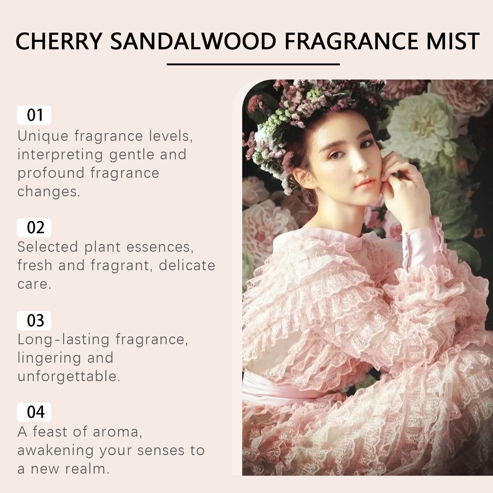 $17.46 - Roxelis Romantic Cherry and Sandalwood Body Spray, a natural, fresh, light and elegant fragrance for everyday wear. Stay elegant.