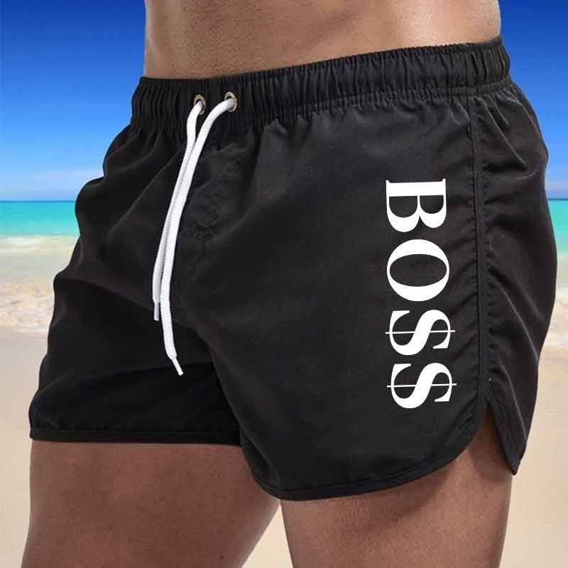 European and American men's fashionable beach shorts, polyester multi-color sports men's three-way shorts, men's beach pants