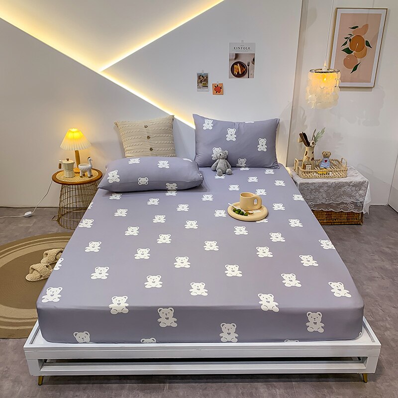 23,29/26,76/29,08 USD - Drap-housse en coton élastique à motifs géométriques, housse de matelas élastique, ensemble de literie Queen/King