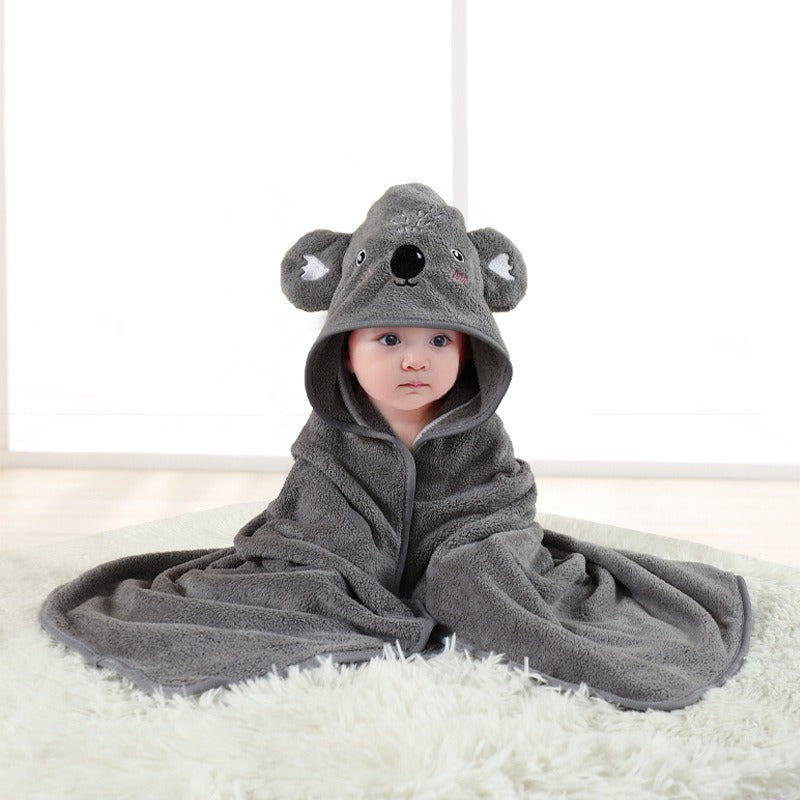 13,97 USD serviette de bain à capuche pour bébé, motif éléphant et animal de dessin animé, en gros.