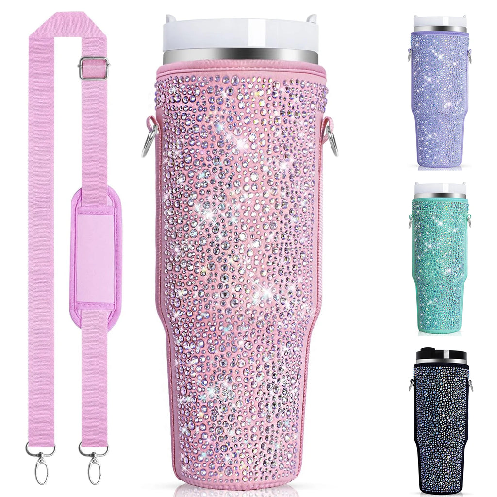 Housse de protection pour tasse à gourde portable, avec sangles, accessoire pour boissons d'extérieur
