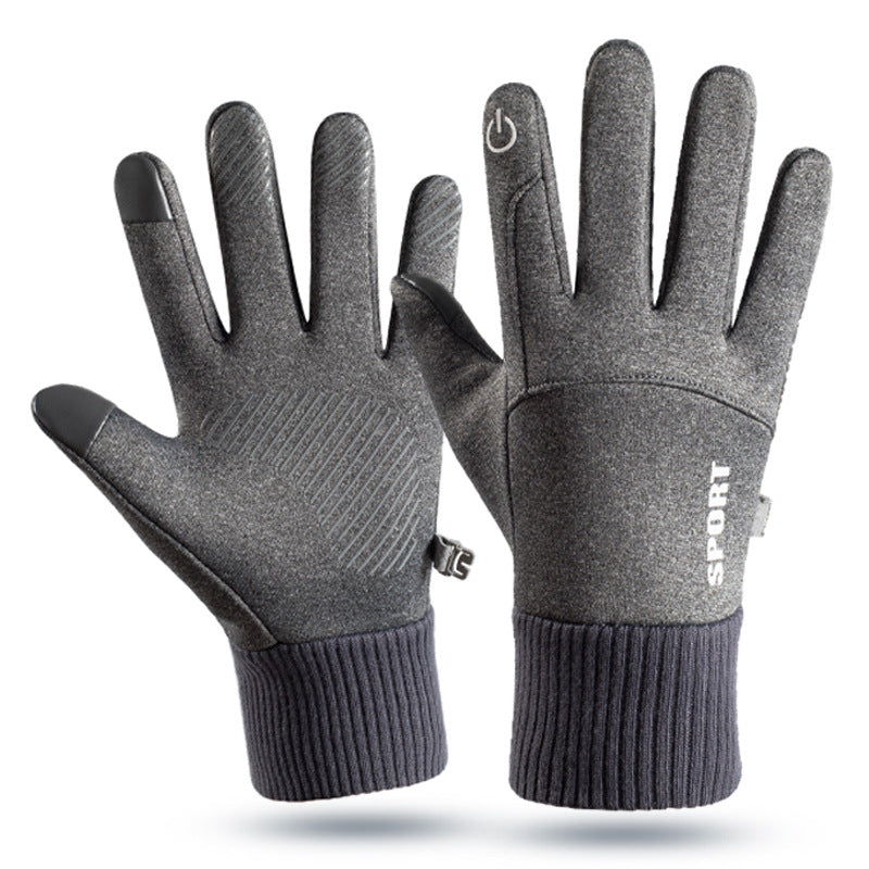 Gants d'extérieur pour hommes en hiver, chauds et moelleux, compatibles avec les écrans tactiles, antidérapants, coupe-vent et imperméables ; gants pour femmes en hiver.