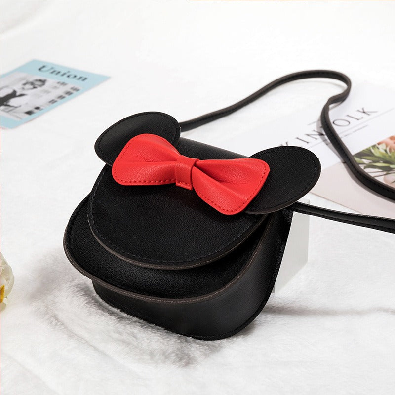 12.81 USD Sac bandoulière tendance pour enfants, porte-monnaie bébé style international avec joli nœud papillon, mini sac princesse pour fille
