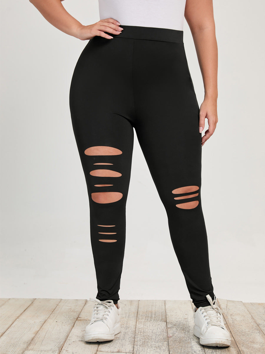 Fat Girl's Large Hole Bottomed Pants