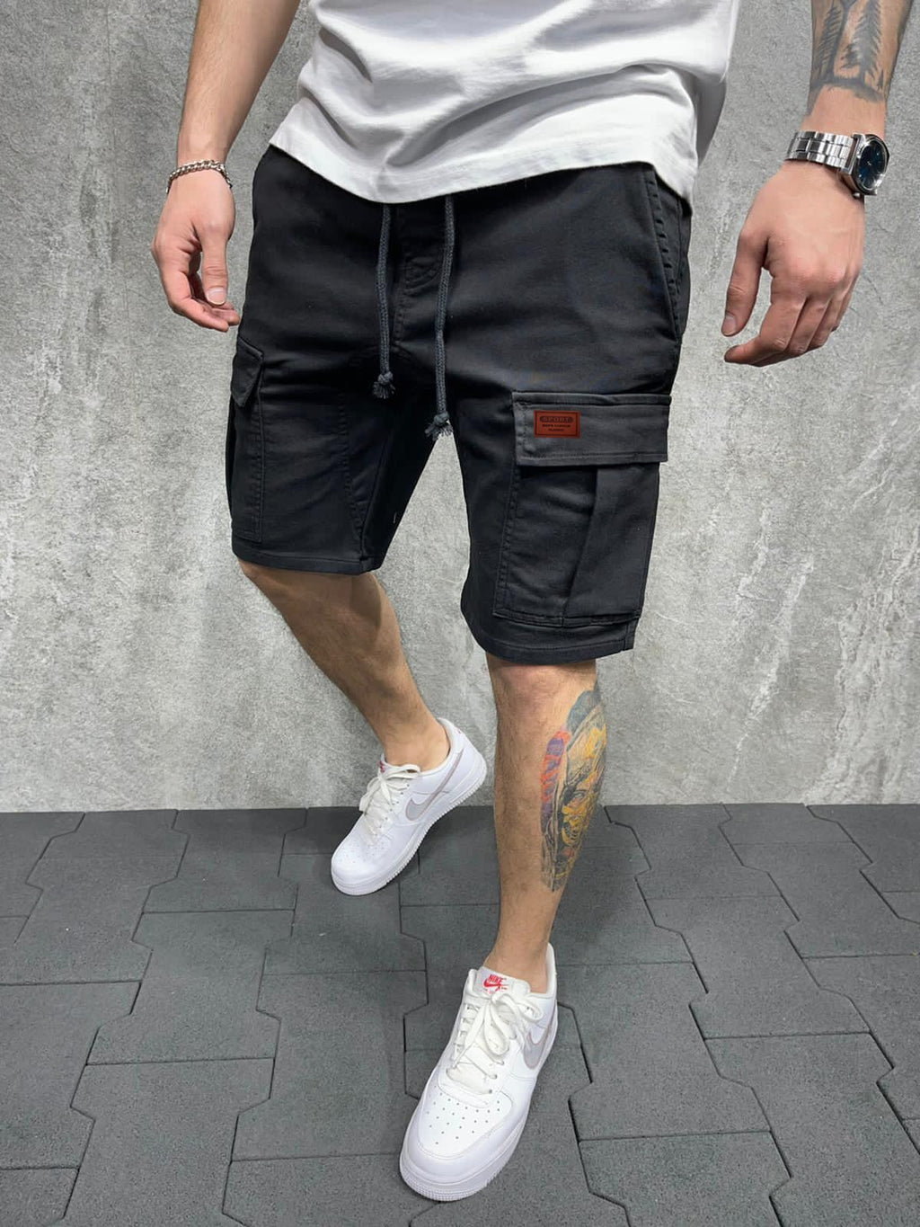 25,62 USD - Short cargo homme printemps-été, coupe décontractée, style bermuda, short court décontracté, style Stick a Skin Social.