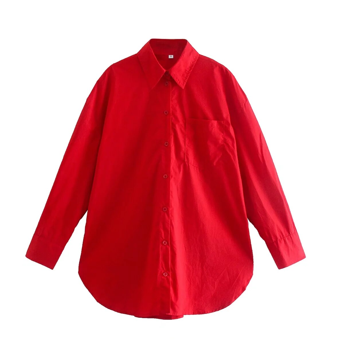 Chemise coton pour femme– Style oversize rose, 100 % coton, coupe ample, poches et boutons – Blouse chic et décontractée, style streetwear.