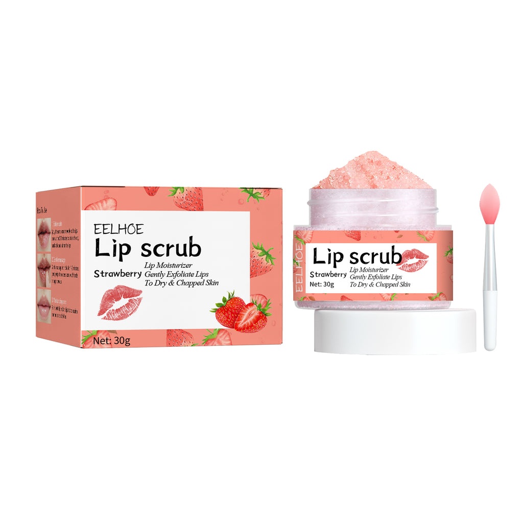 22,01 USD - Gommage pour les lèvres à la fraise EELHOE : hydrate les lèvres, prévient les gerçures, élimine les peaux mortes et atténue les ridules aux commissures des lèvres.