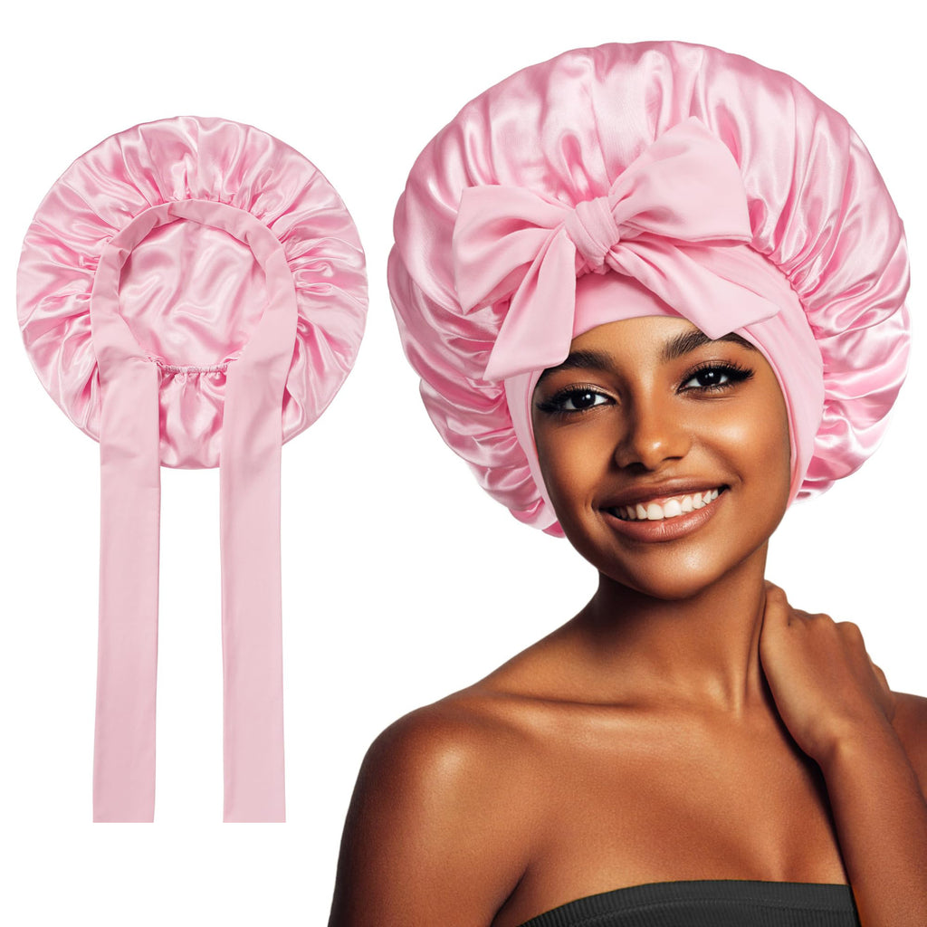 17,44 USD - Chapeau rond à nœud élastique, bonnet de nuit uni, foulard de coiffure à large bord, chapeau