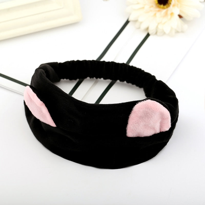 $15.37 - Cute Cat Ears Headband, Turban, Spa Accessory, Hair Elastic, Clips, Makeup Accessories