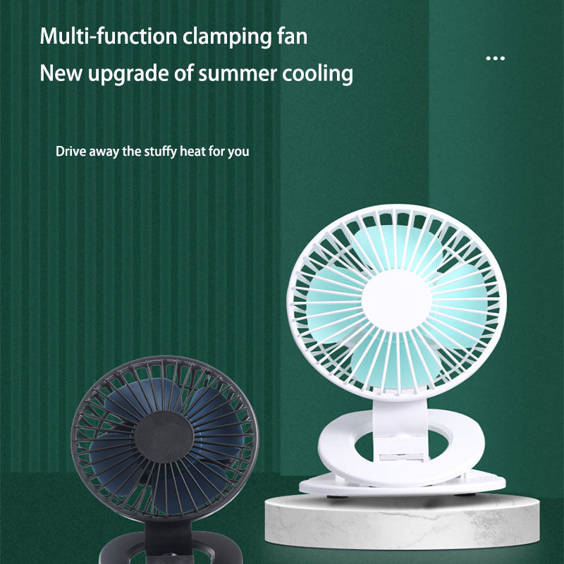 Nouveau ventilateur à pince, mini ventilateur de bureau USB, petit ventilateur rechargeable pour dortoir, voiture ou maison, cadeau