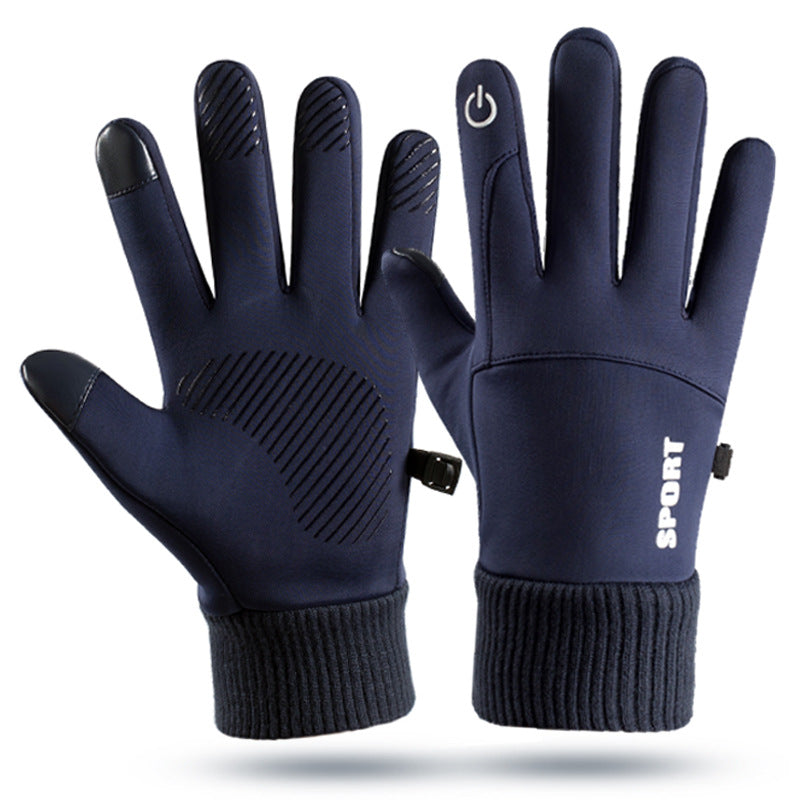 Gants d'extérieur pour hommes en hiver, chauds et moelleux, compatibles avec les écrans tactiles, antidérapants, coupe-vent et imperméables ; gants pour femmes en hiver.