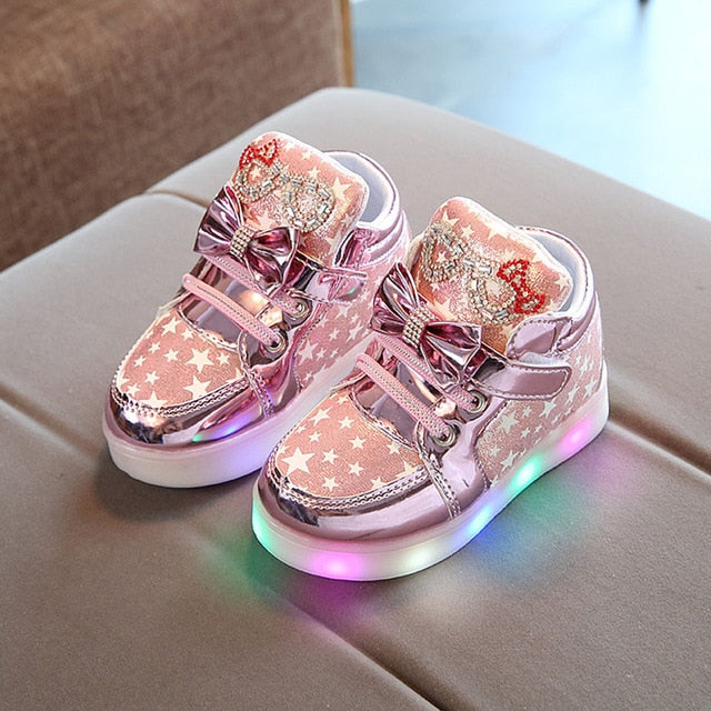 Chaussures pourj bébés et tout-petits, baskets tendance pour enfants, filles et garçons, chaussures lumineuses et colorées à étoiles, chaussures décontractées pour enfants.