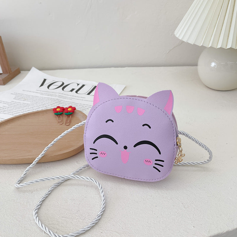 New cute children's shoulder bag, made of PU, with cartoon design. Ideal for girls and as a coin purse for kindergarten or babies.