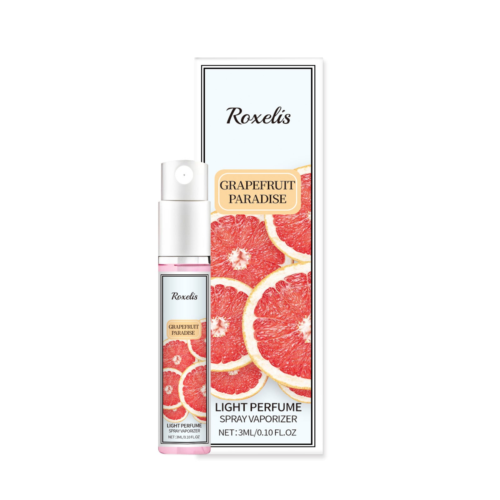 Grapefruit perfume spray, natural, fresh, and long-lasting fragrance, for a captivating and light atmosphere.