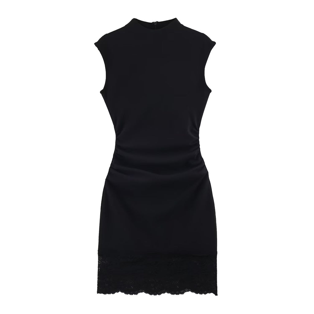 26.77 USD robe courte classique en dentelle élastique
