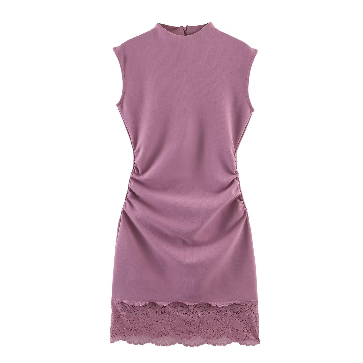 classic short dress in stretch lace