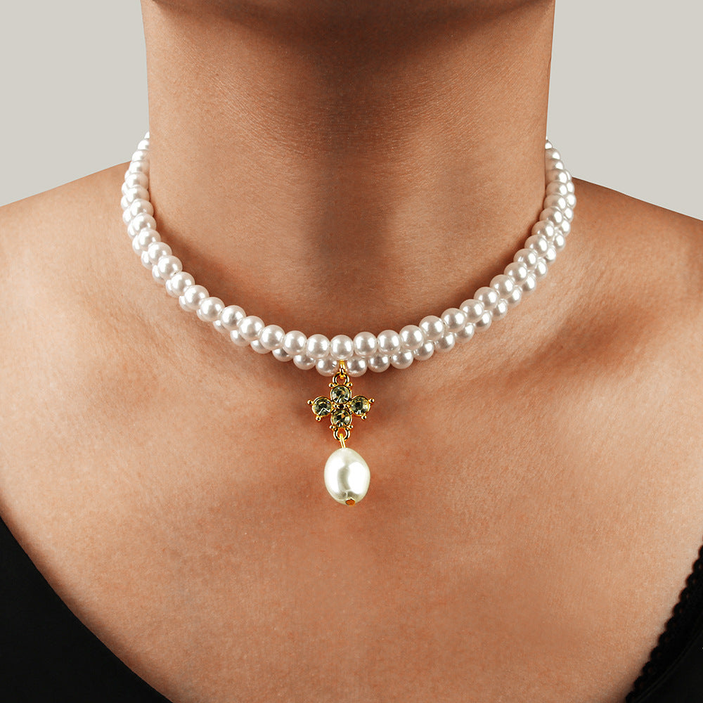 14.35 USD - Women's Necklace, Costume Jewelry, Statement Pearl Necklace, Women's Jewelry, New Necklace, European and American Clavicle Chain, Niche
