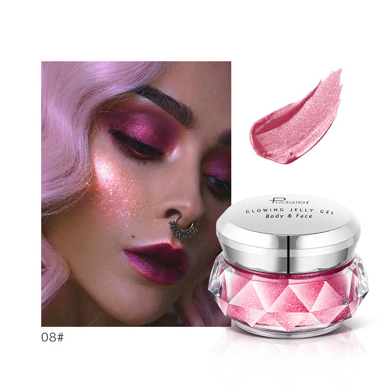 Iluminador, gel iluminador facial y corporal Pudaier Jelly Gel, sombra de ojos sirena