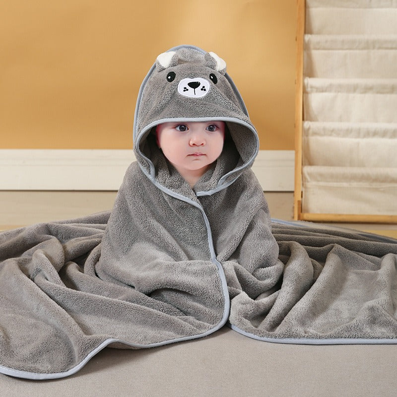 13,97 USD serviette de bain à capuche pour bébé, motif éléphant et animal de dessin animé, en gros.