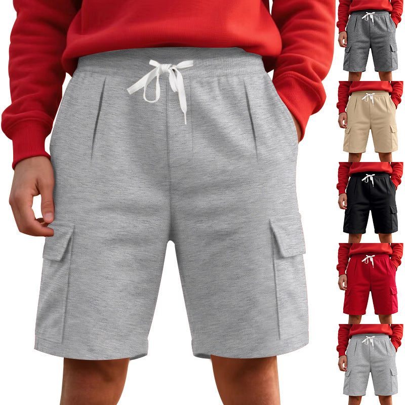 23,29 USD - Shorts multiples poches à jambes droites pour hommes