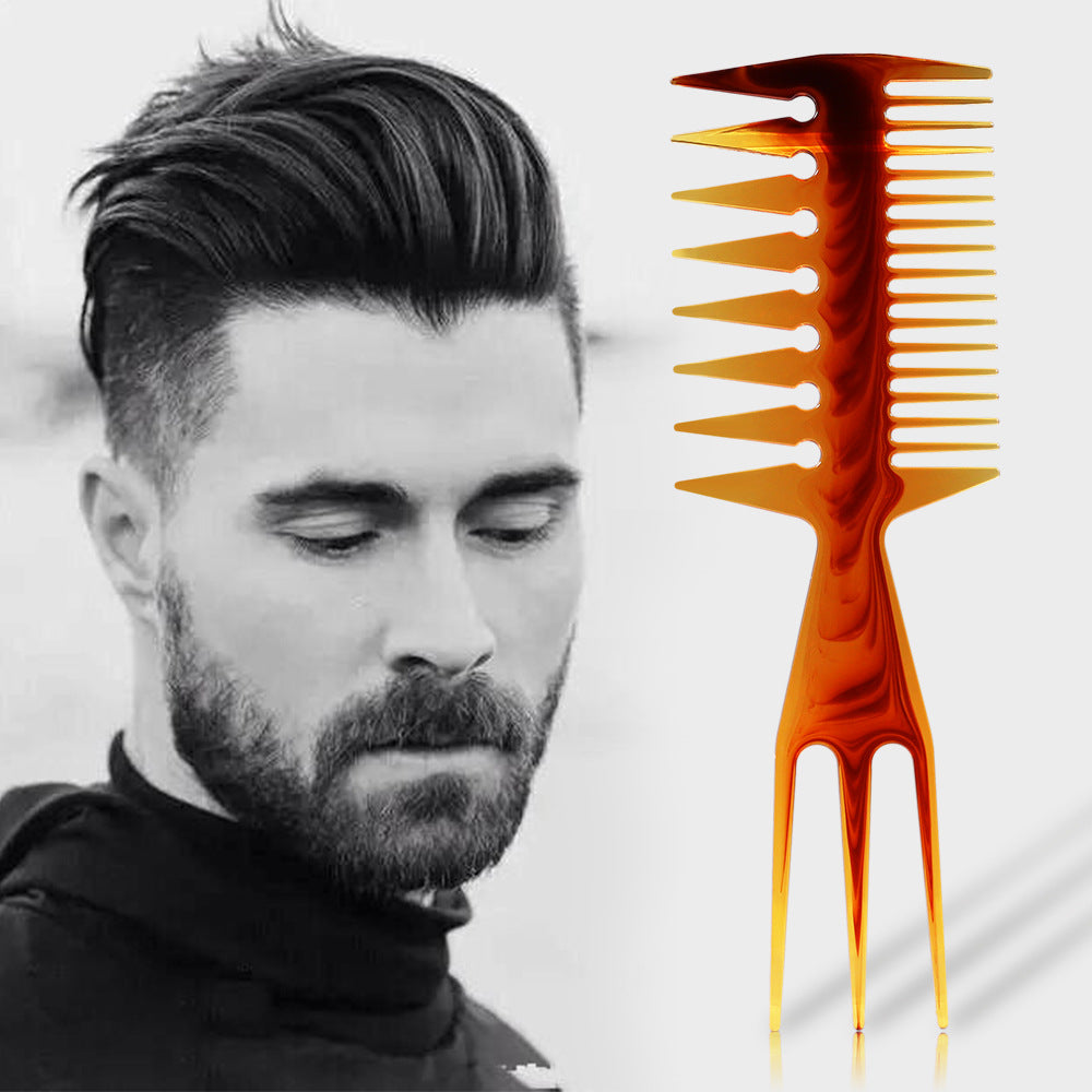 Peigne à tête huilée, peigne double face à insert en poisson, peigne plat à grandes dents, peigne fourchu inférieur, peigne à plaque pour coiffure