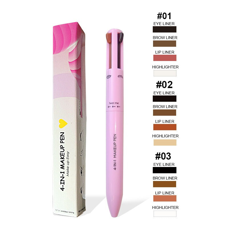 $8.14/11.98 - 4-in-1 Waterproof Eyebrow Pencil, for defining and shaping brows. Long-lasting, eyeliner and brow highlighter. Cosmetic makeup tool.