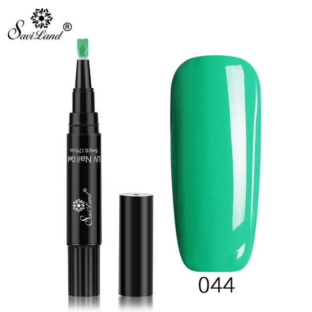 15.12 USD - Saviland 3-in-1 New Gel Nail Polish Pen: Glitter, Easy Application, 60 Colors, UV Hybrid Gel Polish, Easy to Use.