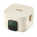 Wireless and waterless portable heating lunch box, small capacity, ideal for babies and camping trips. LCD screen. Rechargeable electric lunch box.