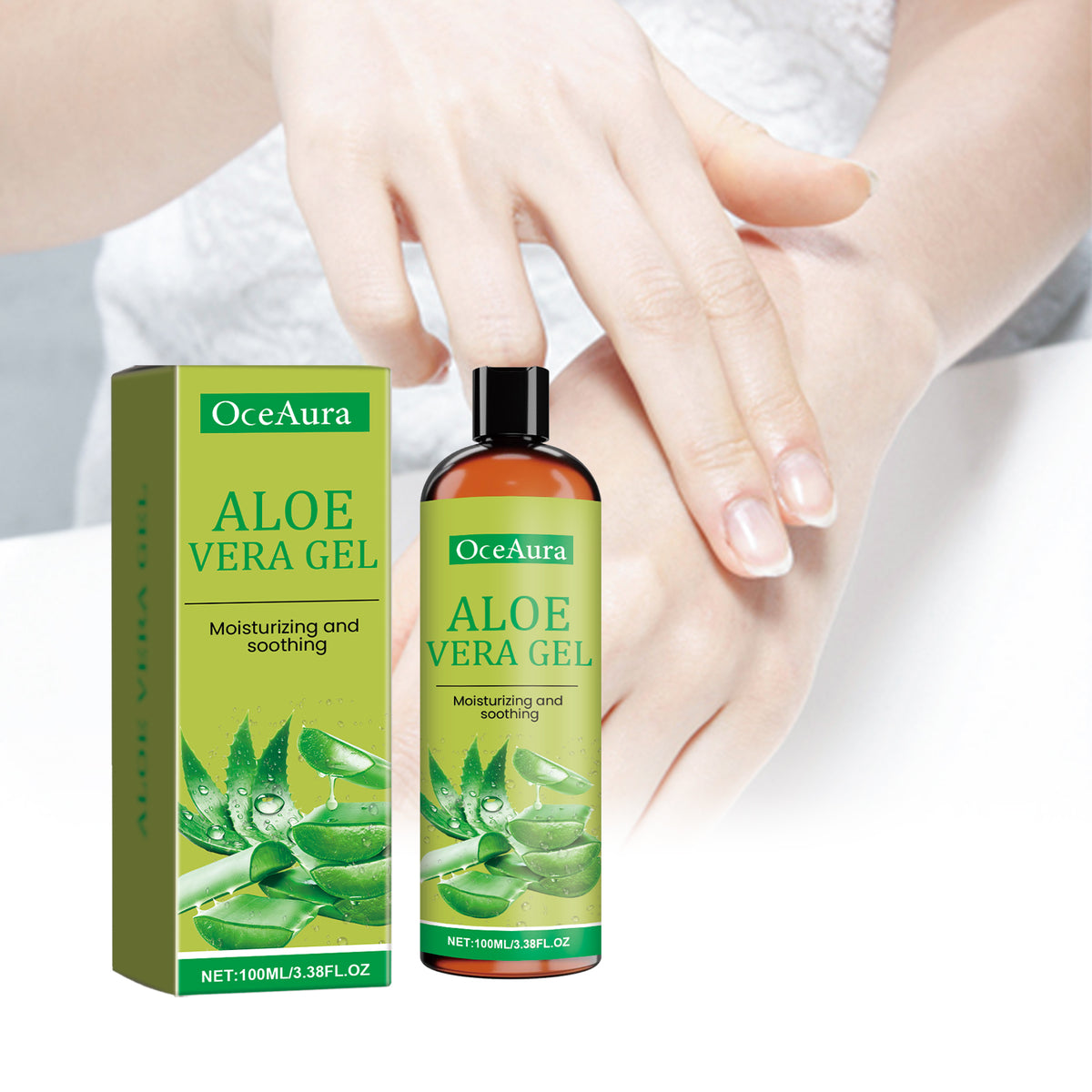 Le gel d'aloe vera hydrate la peau vous pouvez mettre sur les cheveux, tissage, perruque, le corps et le visage.