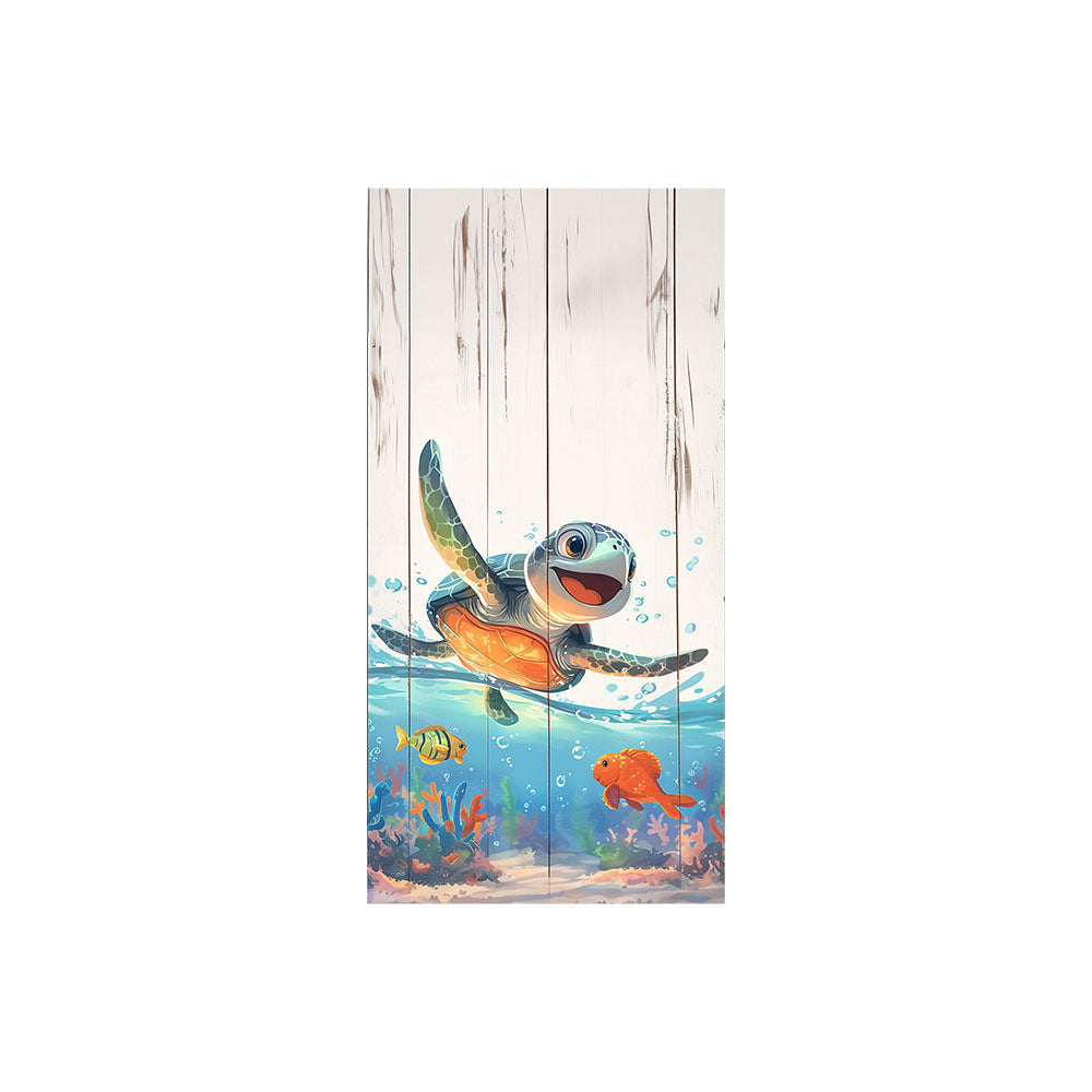 Serviette de plage en microfibre ultra-fine à motif de tortue marine – Serviette de bain double face à séchage rapide – Tapis de plage anti-sable