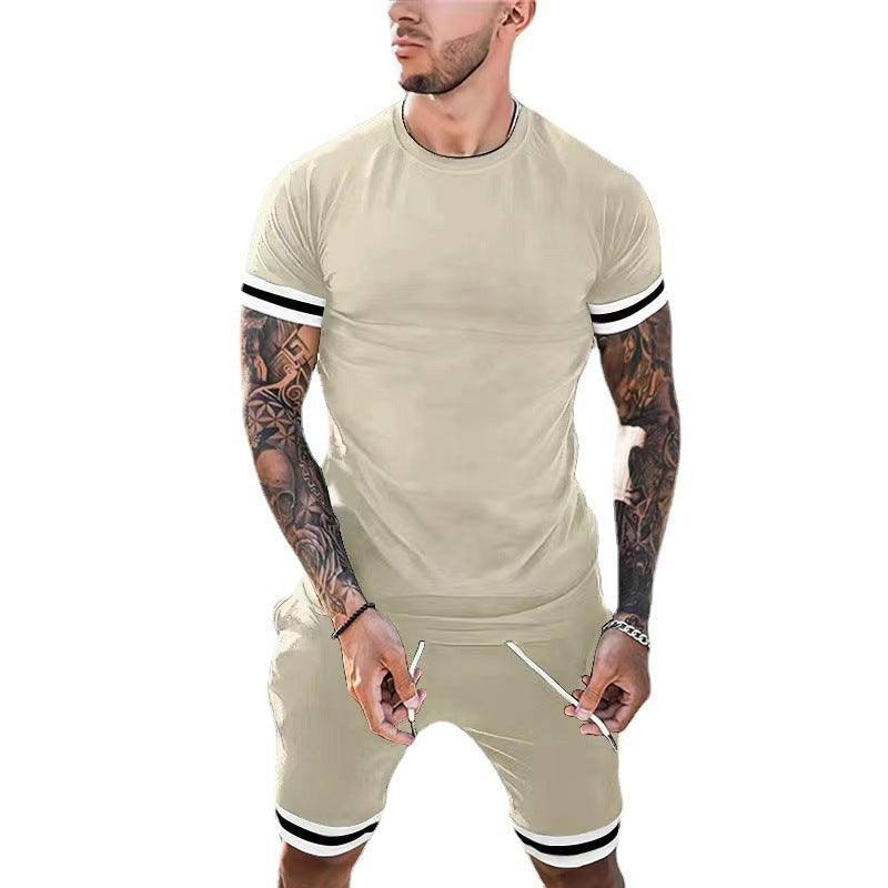 Ensemble deux pièces sport et loisirs : short à manches courtes