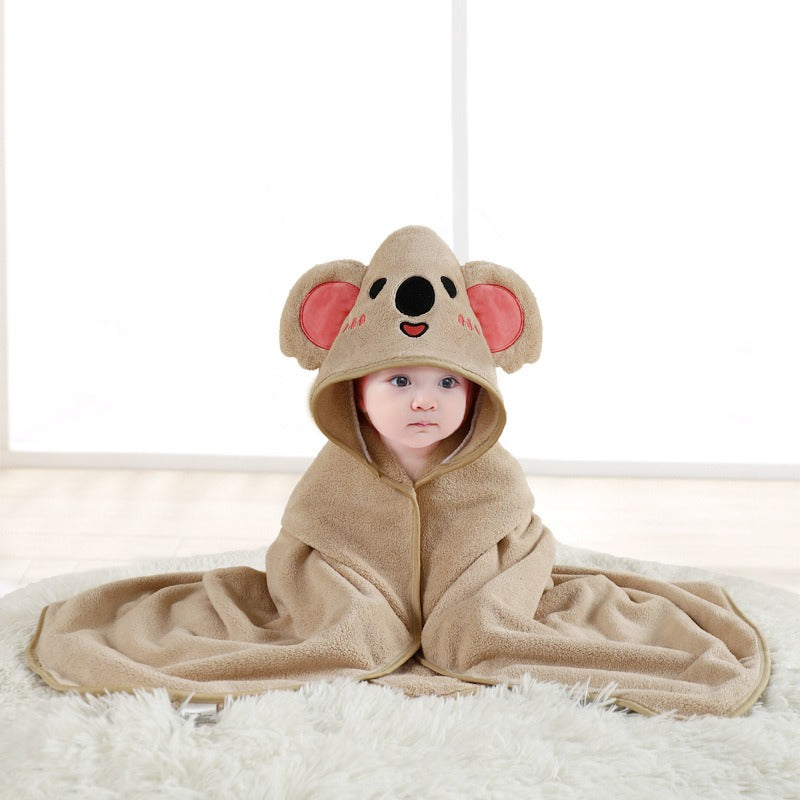 13,97 USD serviette de bain à capuche pour bébé, motif éléphant et animal de dessin animé, en gros.