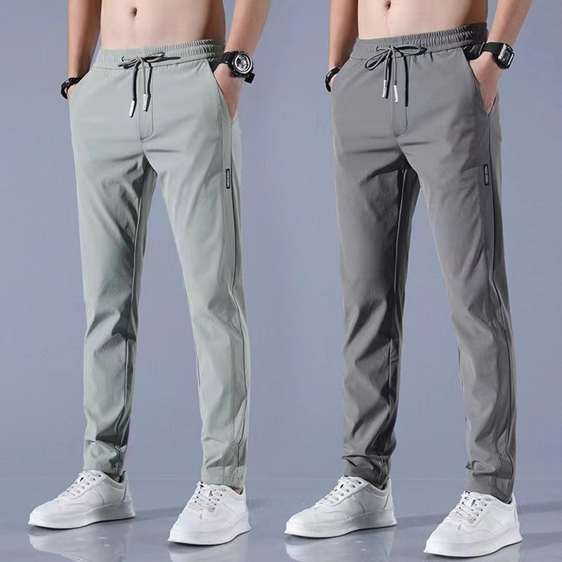 16.19 USD - Pantalon décontracté chic, élastique et respirant, coupe droite, style sport oversize