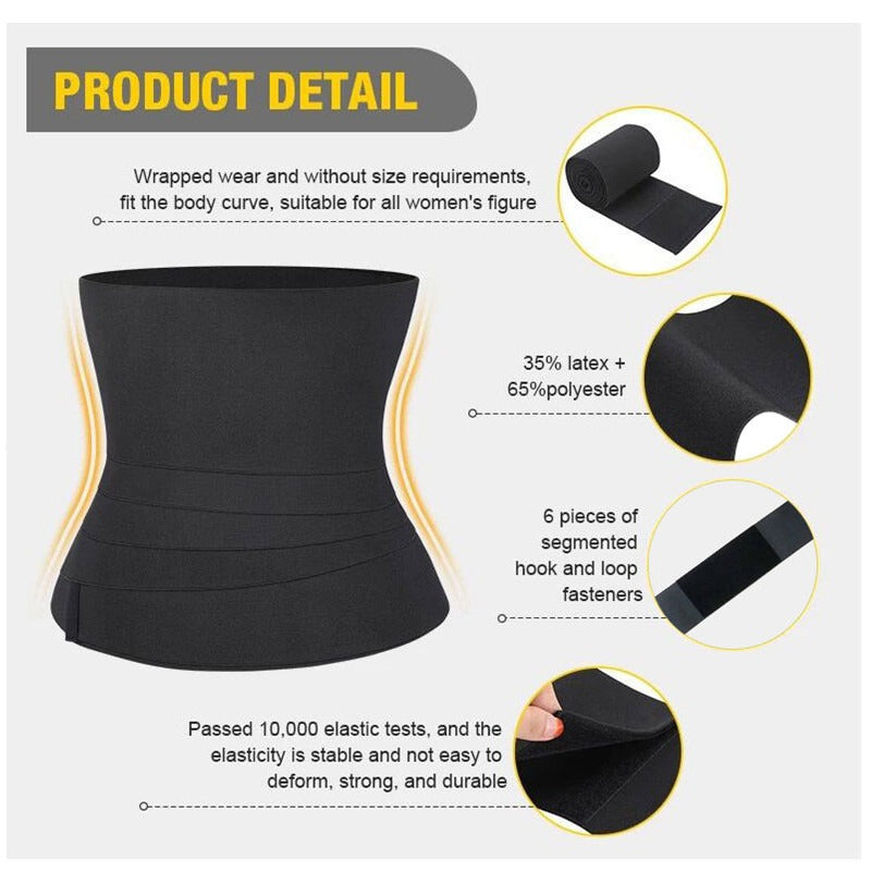 13,97/19,79 USD - Ceinture abdominale multicouche épaisse pour maintenir la chaleur et affiner la taille. Ceinture élastique sculptante pour femme.