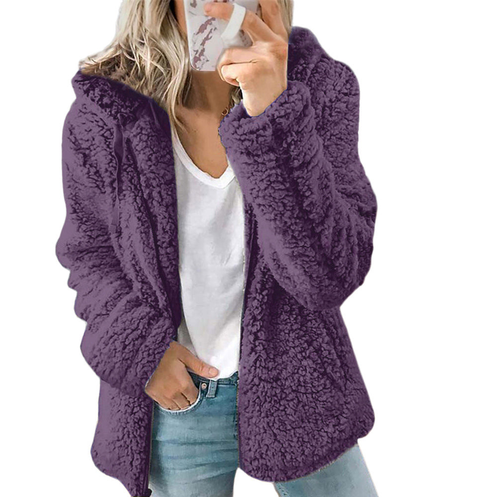 Women's Hooded Wool Coat, Autumn/Winter Outerwear
