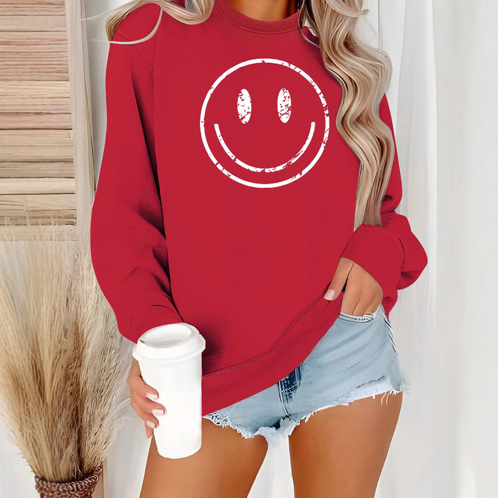 sudadera estampada con un smiley
