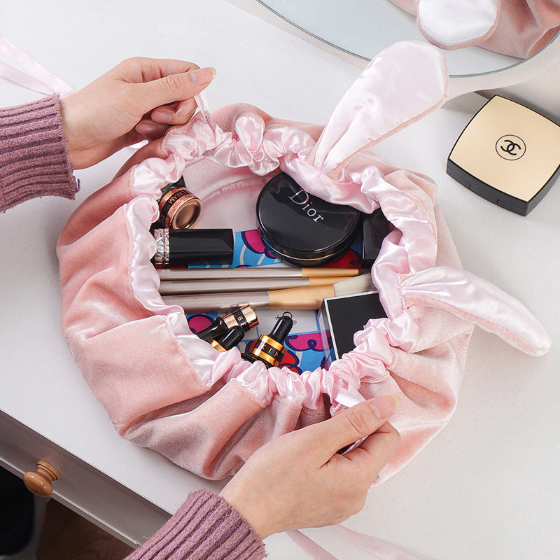 Bolsos de maquillaje para mujer, bolsas de terciopelo con cordón personalizables para esmalte de uñas, bolsas de cosméticos de terciopelo con cordón para mujer