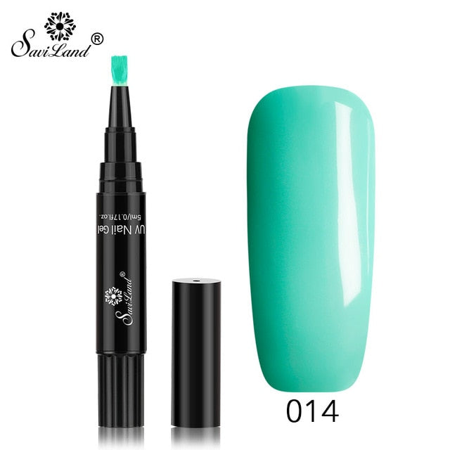 15.12 USD - Saviland 3-in-1 New Gel Nail Polish Pen: Glitter, Easy Application, 60 Colors, UV Hybrid Gel Polish, Easy to Use.